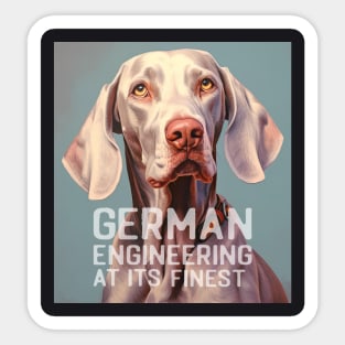 Weimaraner German Engineering Sticker